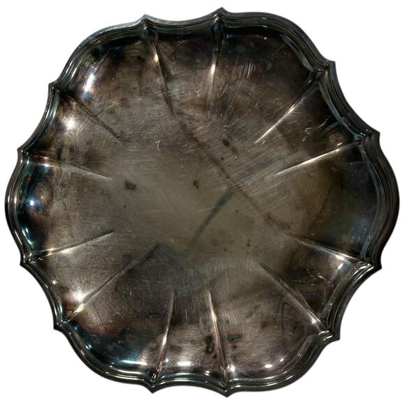 Vintage Chippendale International Silver Co Plated Serving Tray Platter - Picture 10 of 13